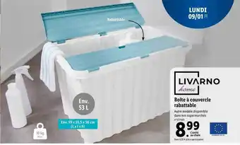 Lidl Boîte à couvercle rabattable livarno home offre