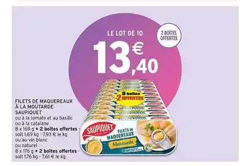 Intermarché Filets de maquereaux à la moutarde saupiquet offre