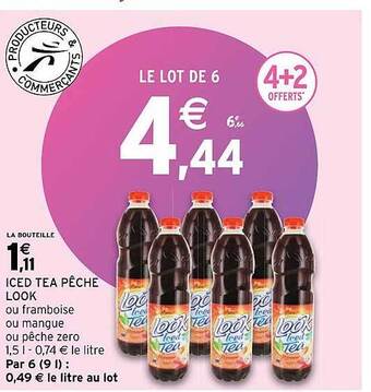 Intermarché Iced tea pêche look offre