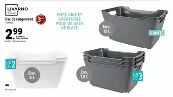Lidl Bac de rangement livarno home offre