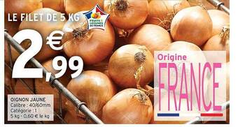 Intermarché Oignon jaune offre