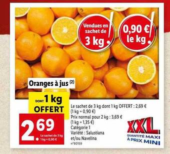 Lidl Oranges à jus offre