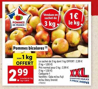 Lidl Pommes bicolores offre