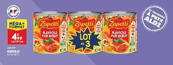 ALDI Raviolis zapetti offre