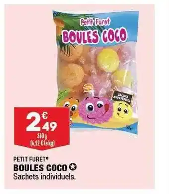 ALDI Boules coco petit furet offre