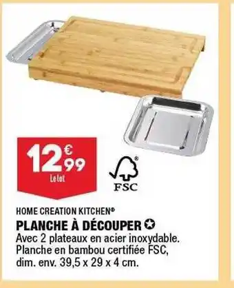 ALDI Planche à découper home creation kitchen offre