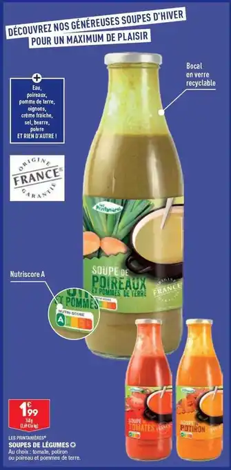 ALDI Soupes de légumes les printanières offre