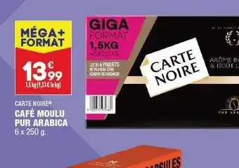 ALDI Café moulu pur arabica carte noire offre