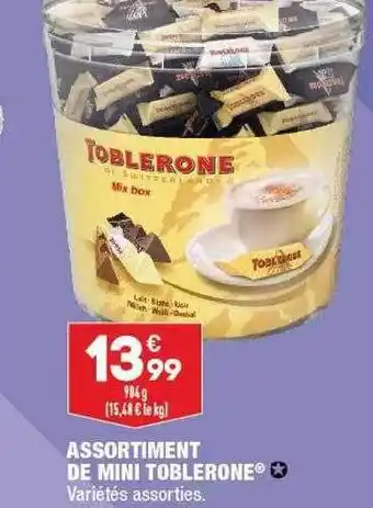 Assortiment de mini toblerone
