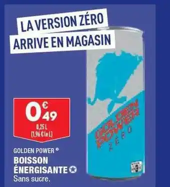 ALDI Boisson énergisante golden power offre