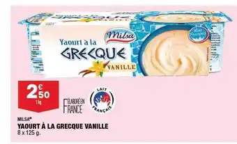 ALDI Yaourt à la grecque vanille milsa offre
