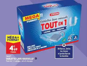 ALDI Tablette lave-vaisselle twido offre