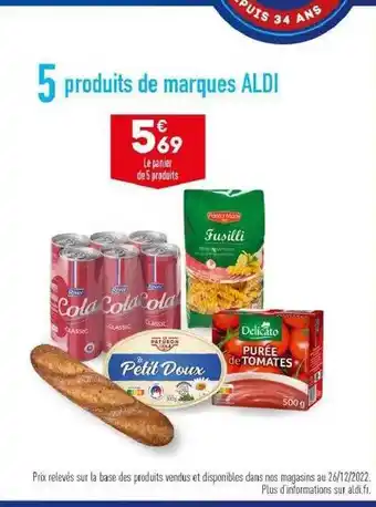 ALDI Produits de marques aldi offre