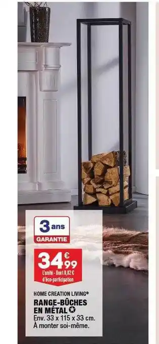 ALDI Range-bûches en métal home creation living offre