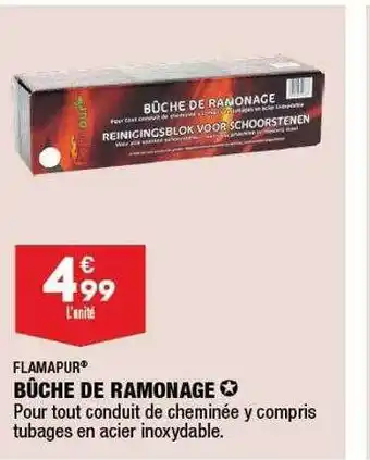 ALDI Bûche de ramonage flamapur offre