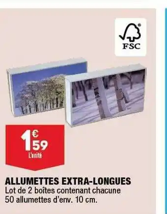 ALDI Allumettes extra-longues offre