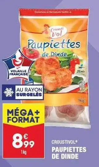 ALDI Paupiettes de dinde croustivol offre