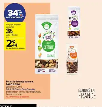 Carrefour Contact Formule détente pomme daco bello offre
