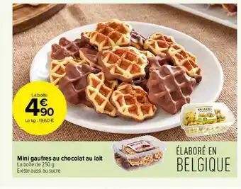 Carrefour Contact Mini gaufres au chocolat au lait offre