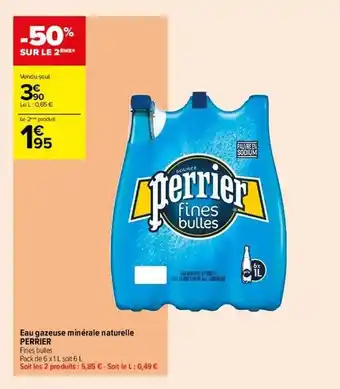 Carrefour Contact Eau gazeuse minérale naturelle perrier offre