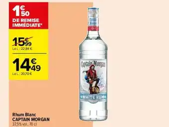 Carrefour Contact Rhum blanc captain morgan offre
