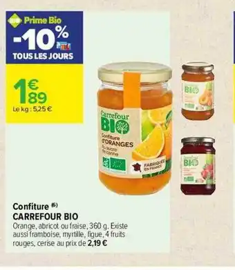 Carrefour Contact Confiture carrefour bio offre