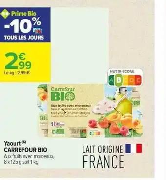 Carrefour Contact Yaourt carrefour bio offre