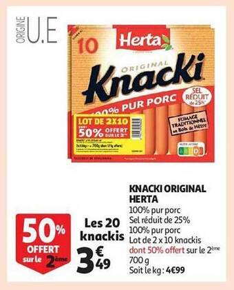 Auchan Knacki original herta offre