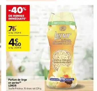 Parfum de linge en perles lenor