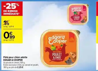 Carrefour Contact Pâté pour chien adulte edgar & cooper offre