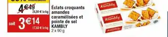 Cora x Carrefour Éclats croquants amandes caramélisées et pointe de sel kambly offre