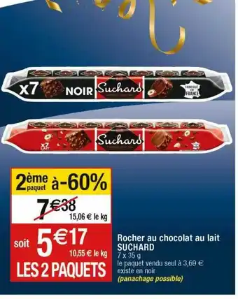 Cora x Carrefour Rocher au chocolat au lait suchard offre