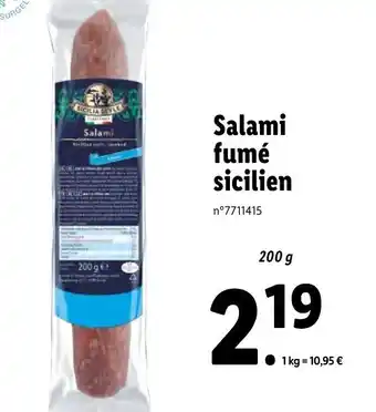 Lidl Salami Fumé Sicilien offre
