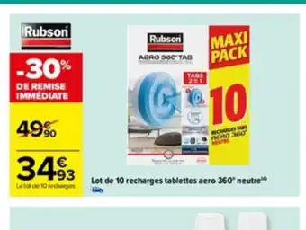 Carrefour Lot de 10 Recharges Tablettes Aero 360 Neutre offre