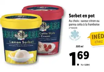 Lidl Sorbet En Pot offre