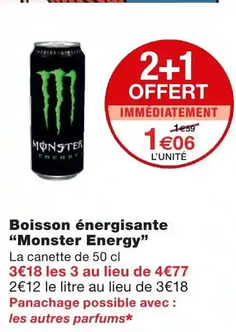 Monoprix Boisson énergisante Monster Energy offre