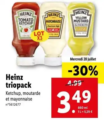 Lidl Heinz Triopack offre