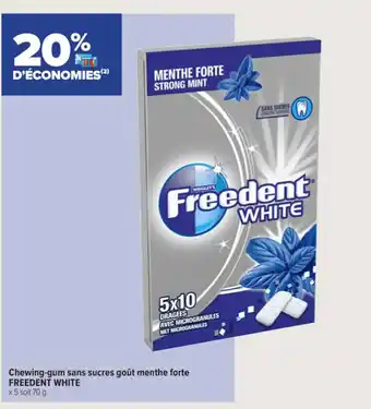 Chewing-Gum Sans Sucres Gout Menthe Forte Freedent White