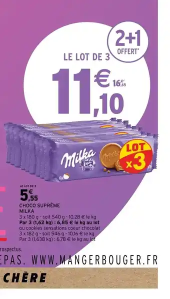 Intermarché Choco Supreme Milka offre