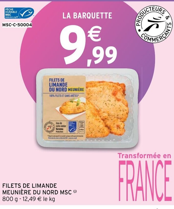 Promo Filets de Limande Meuniere Du Norvege chez Intermarché