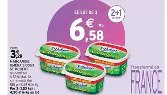 Intermarché Margarine Omega 3 Doux St Hubert offre