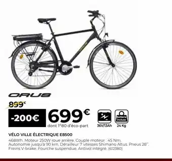Feu Vert Vélo ville electrique e8500 offre