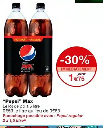Monoprix Pepsi Max offre