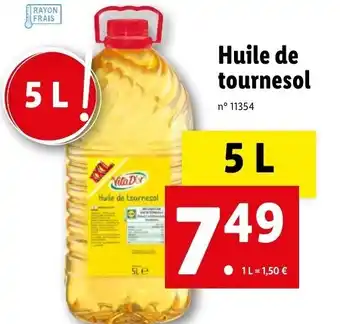 Lidl Huile De Tournesol offre