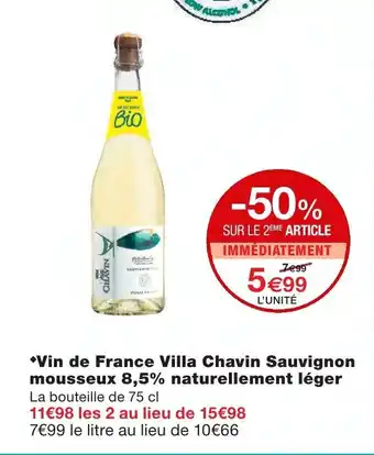 Vin de France Villa Chavin Sauvignon