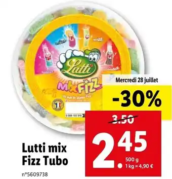 Lidl Lutti Mix Fizz Tubo offre