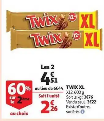 Auchan Twix xl offre
