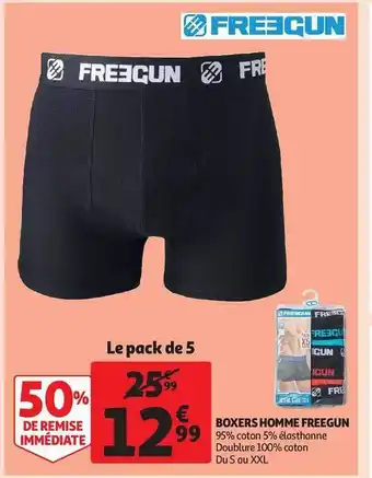 Auchan Boxers homme freegun offre