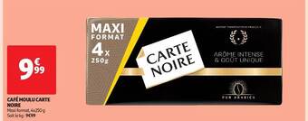 Auchan Café moulu carte noire offre