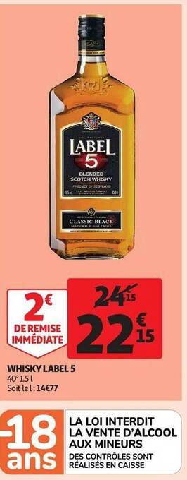 Auchan Whisky label 5 offre